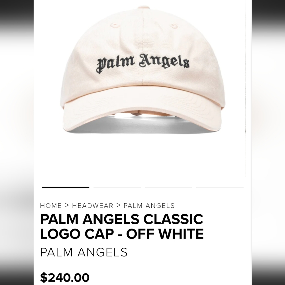 Palm Angels dad hat (offwhite/black)